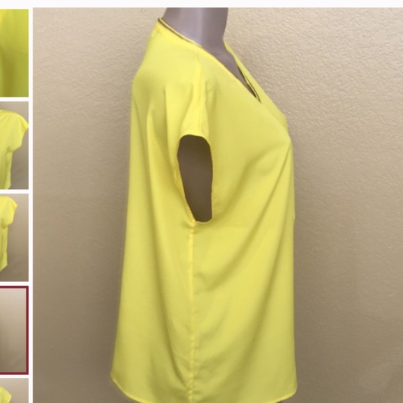 Michael Kors Yellow Dog Tag Zip Top 🍋 XL - Picture 3 of 6
